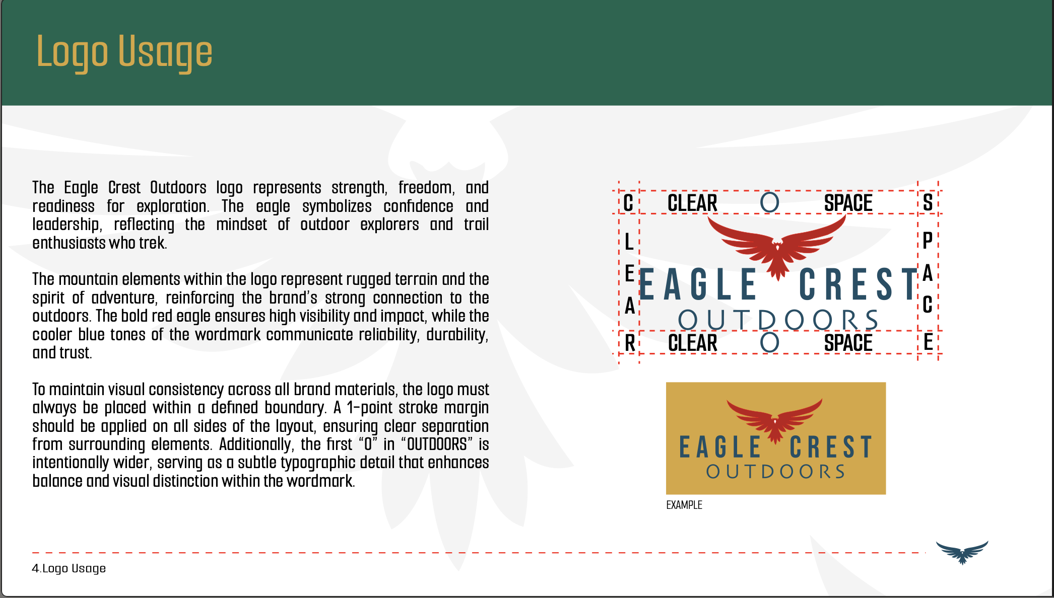 Outdoor brand book process page